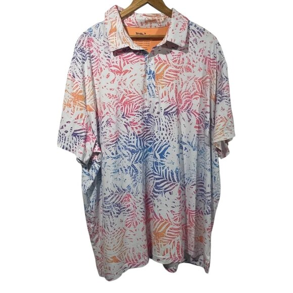 Birdie Bound Mens Performance Golf Polo Shirt 3XL Multi Color Tropical Vibrant - Picture 1 of 5